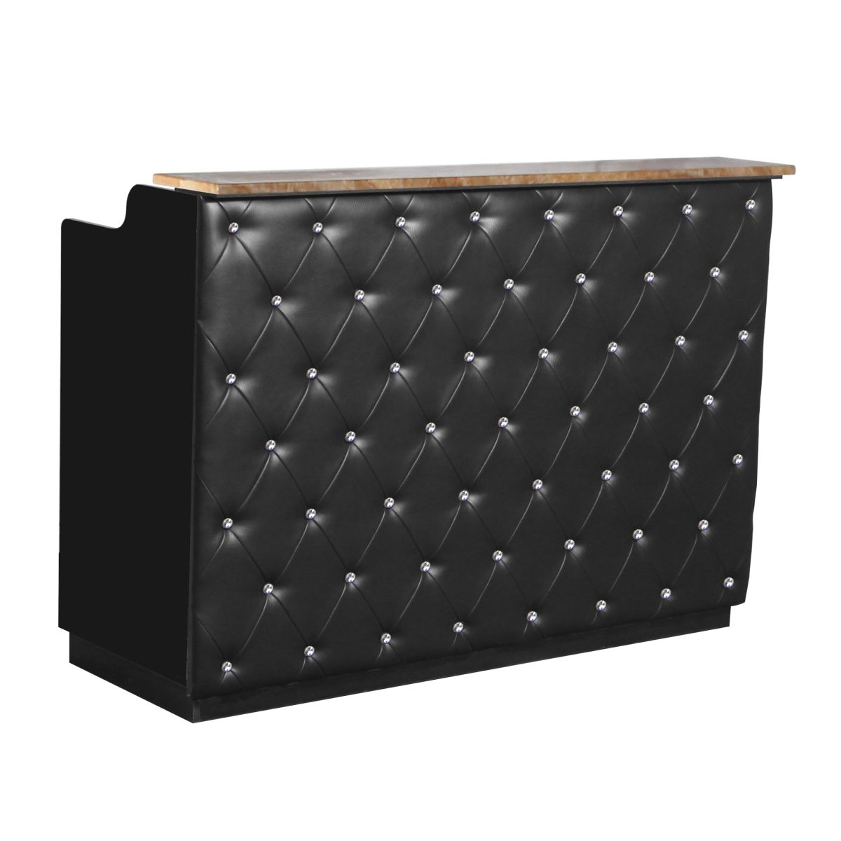 Deco Crystalli Reception Desk 60'' - Black/Black (clearance)
