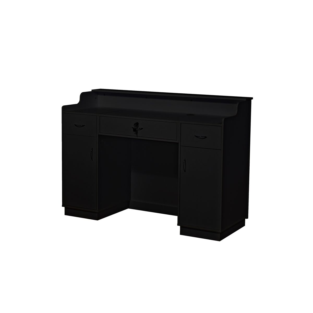 Deco Elizabeth Reception Desk 60'' - Black/Black (clearance)