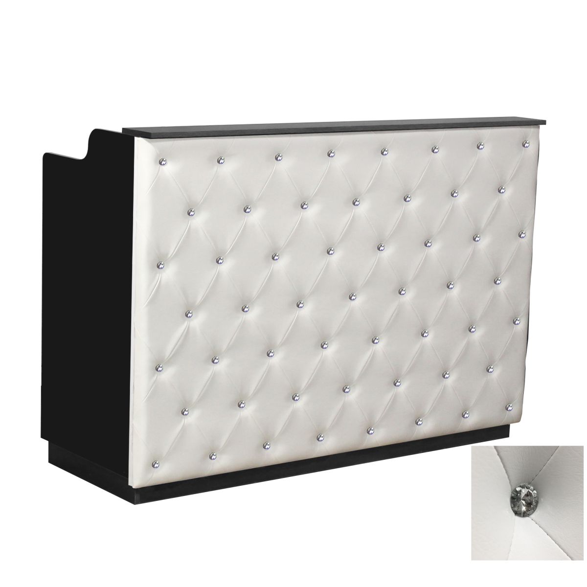 Deco Crystalli  Reception Desk 60'' - Black/White (clearance)