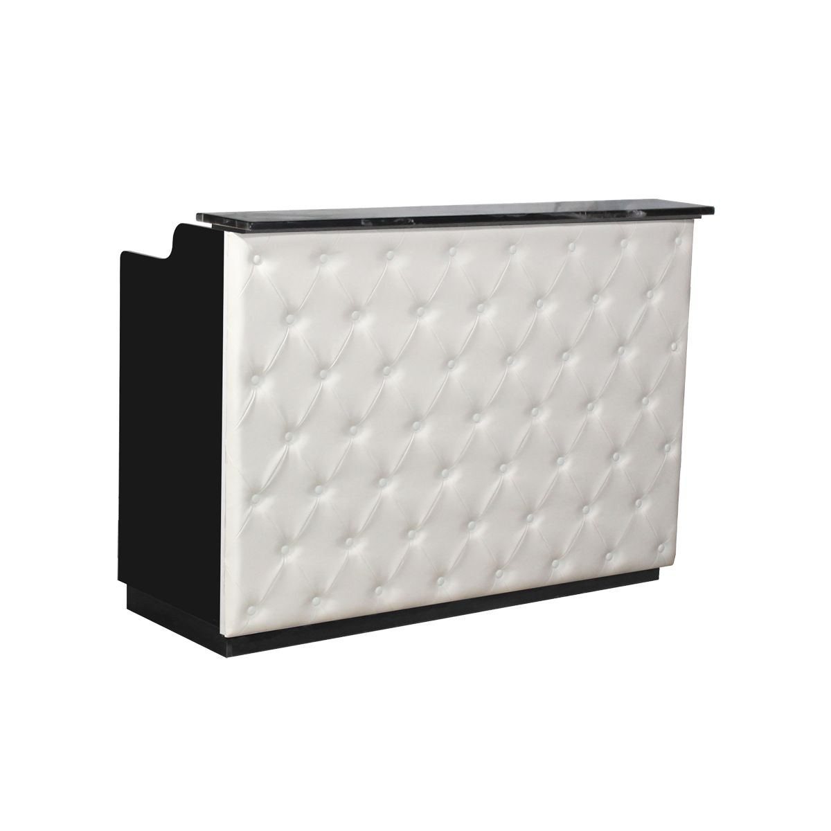 Deco Elizabeth Reception Desk 60'' - Black/White (clearance)