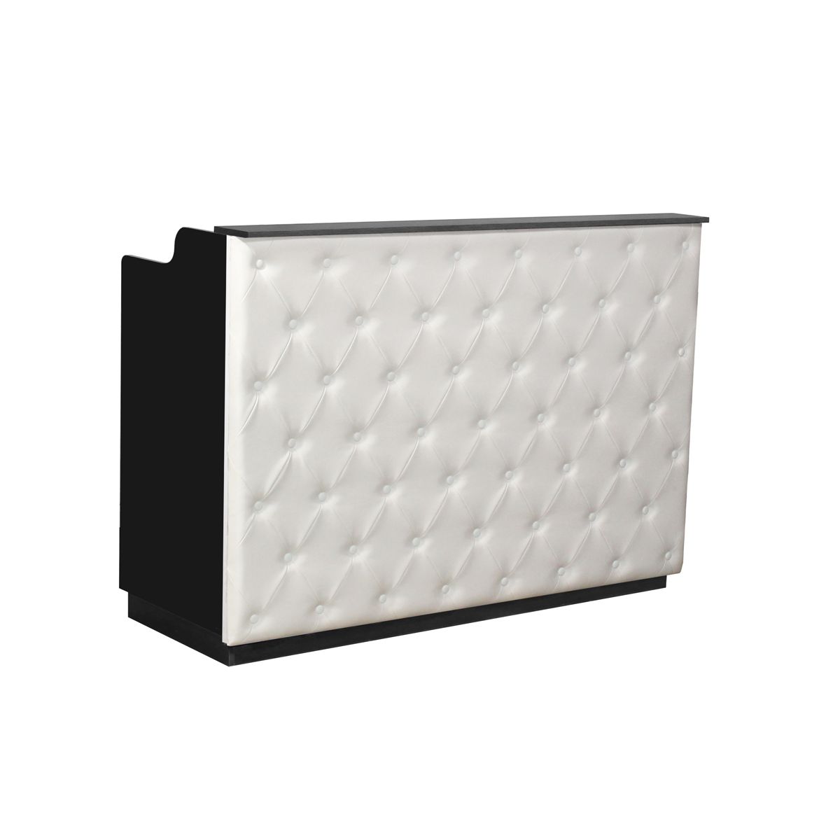 Deco Elizabeth Reception Desk 60'' - Black/White (clearance)