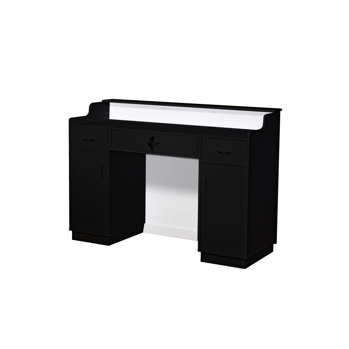 Deco Elizabeth Reception Desk 60'' - Black/White (clearance)