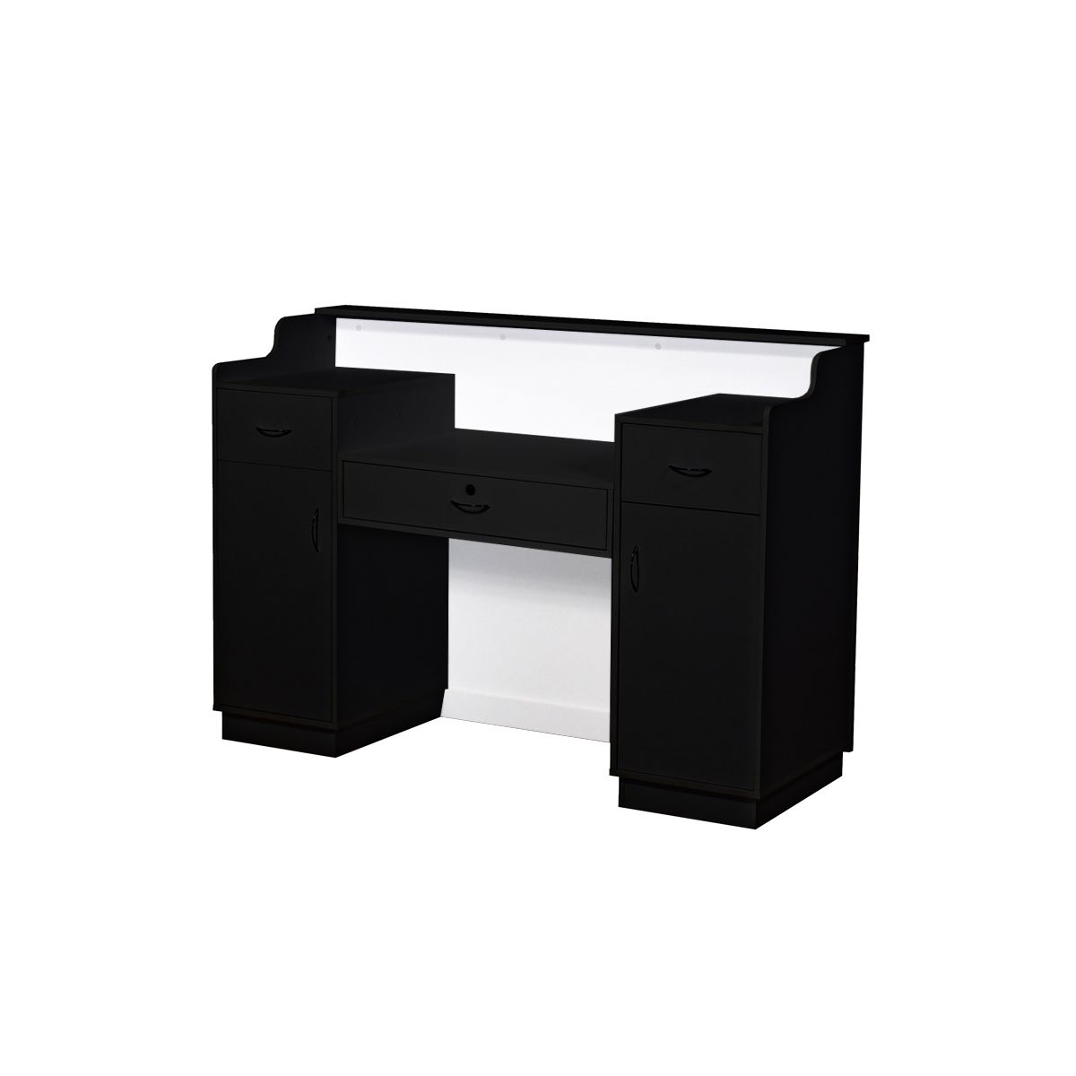Deco Elizabeth Reception Desk 60'' - Black/White (clearance)