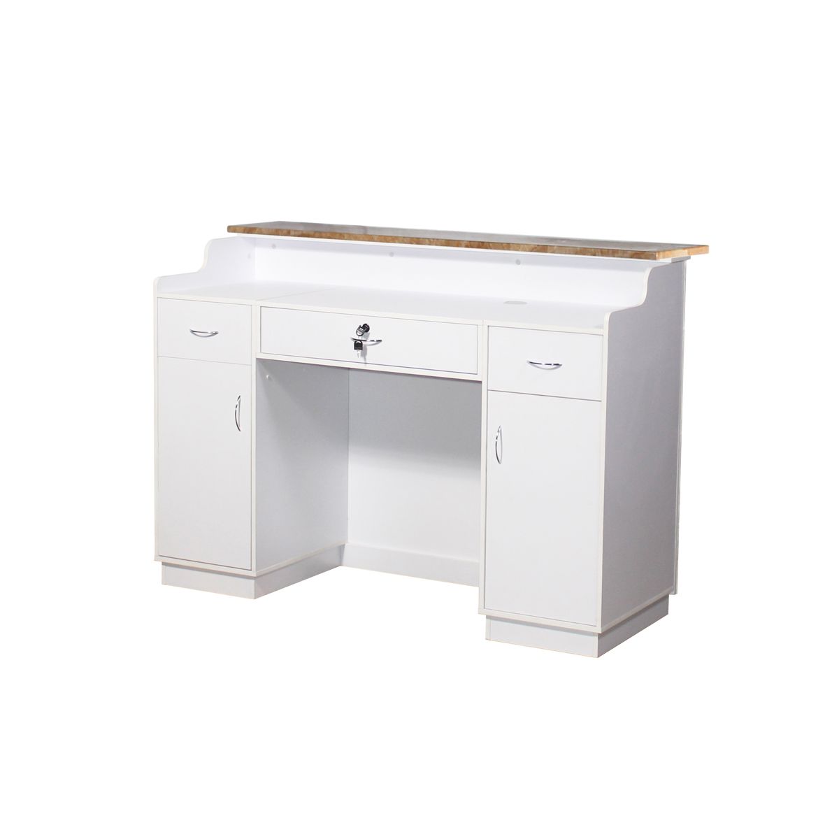 Deco Elizabeth Reception Desk 60'' - White/White (clearance)