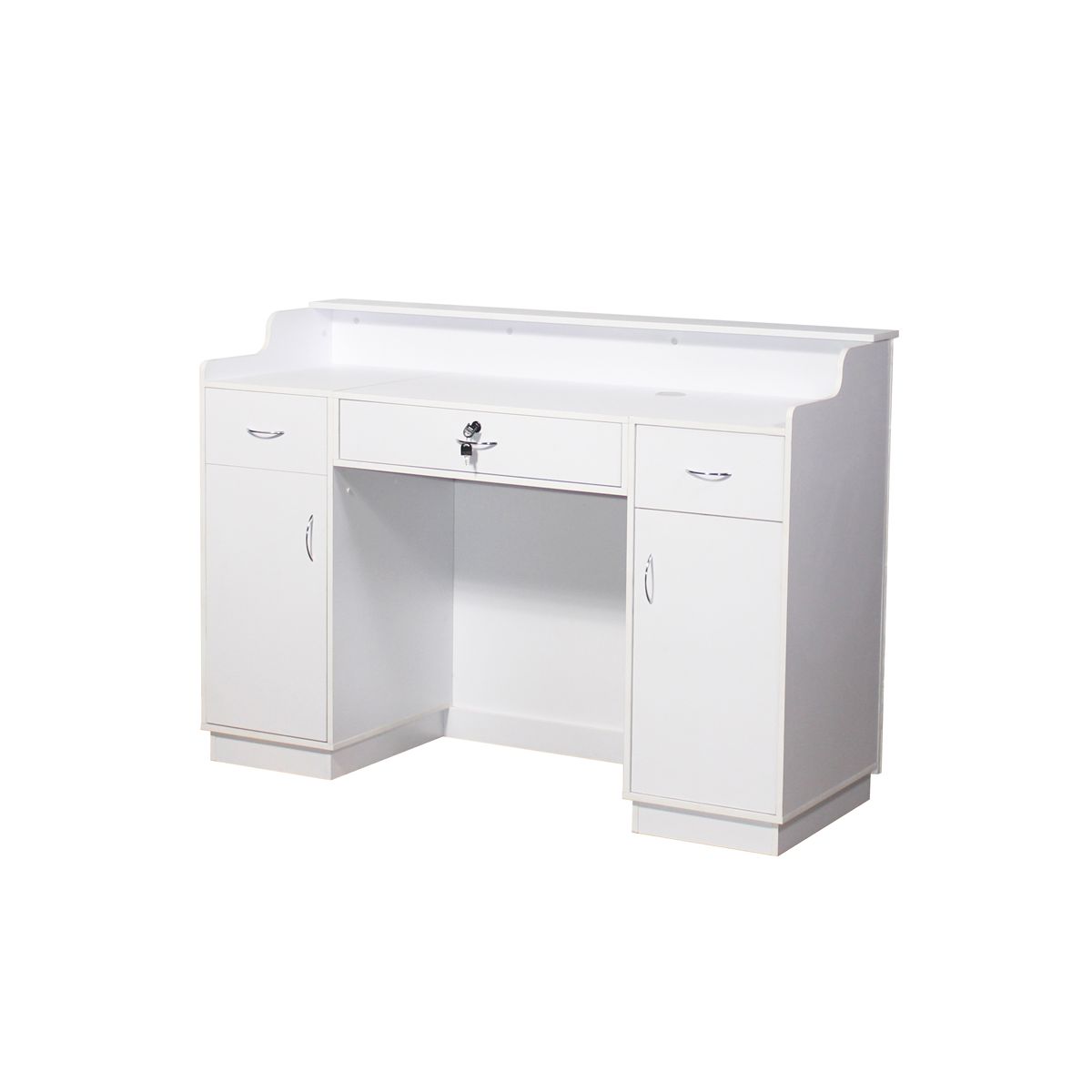 Deco Crystalli Reception Desk 60'' - White/White (clearance)