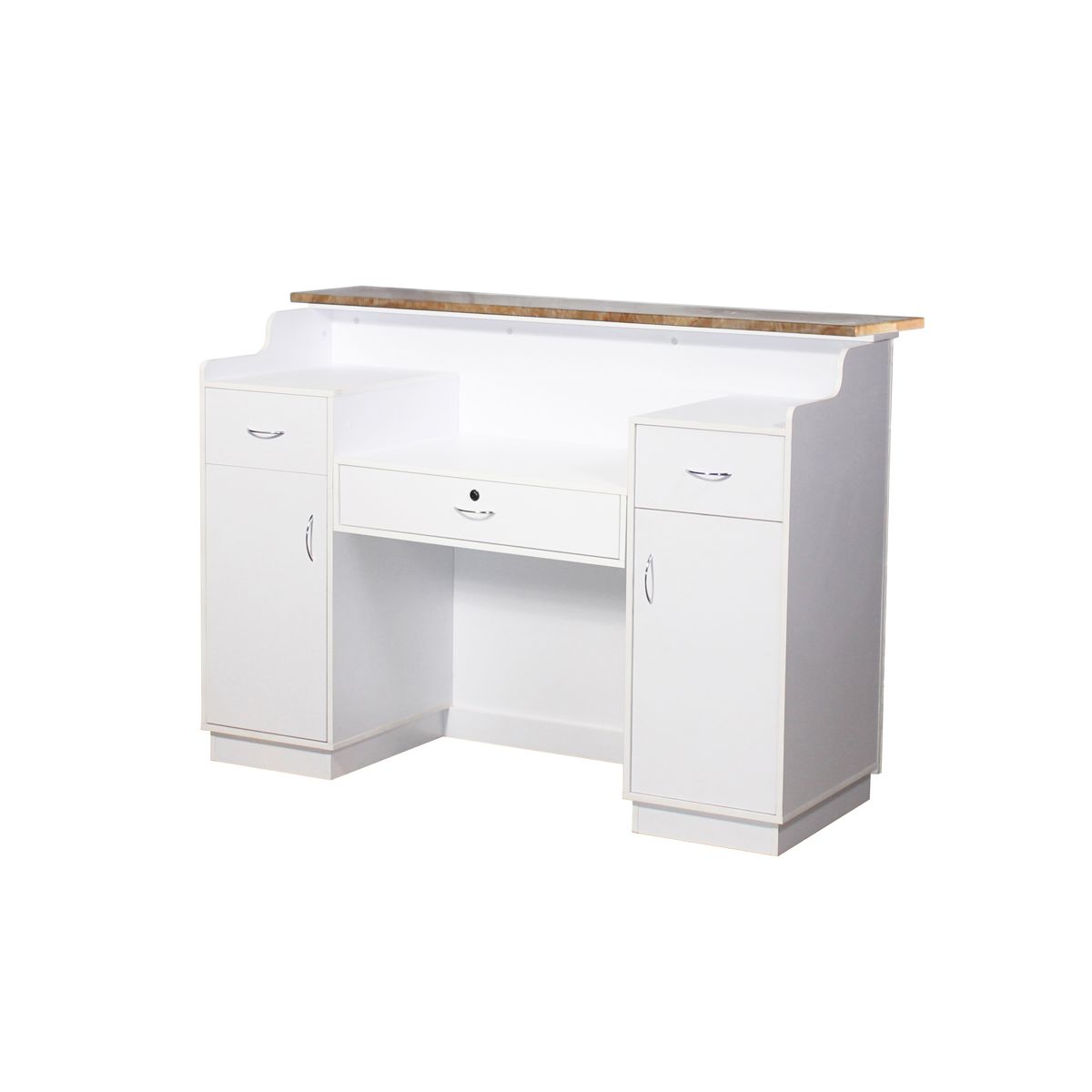 Deco Elizabeth Reception Desk 60'' - White/White (clearance)