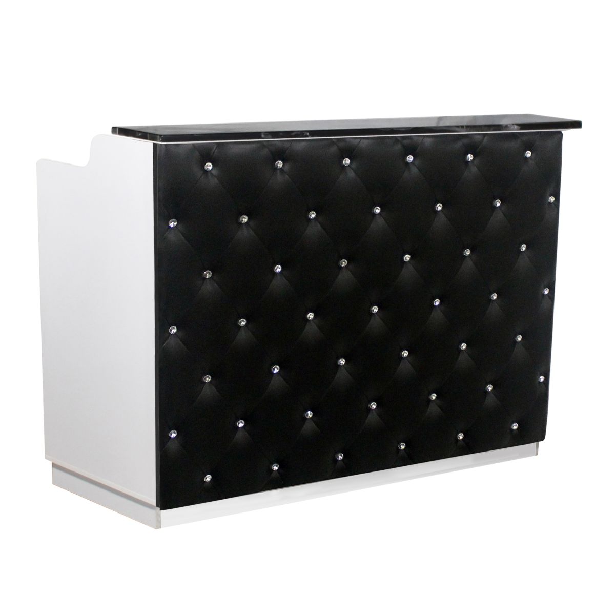 Deco Crystalli Reception Desk 60'' - White/Black (clearance)