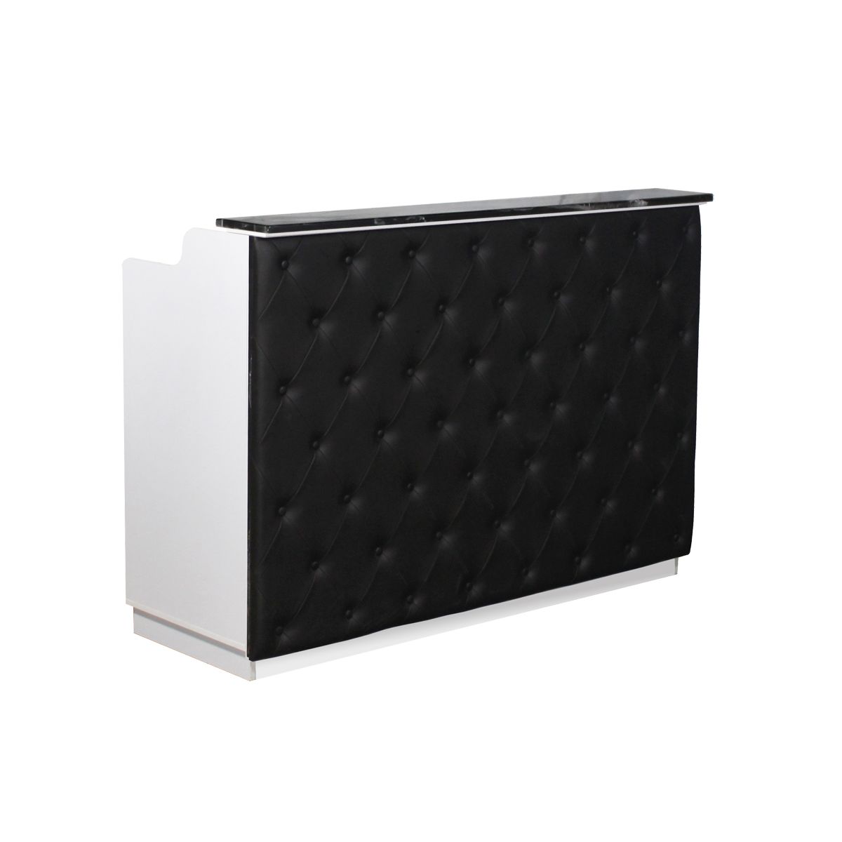 Deco Elizabeth Reception Desk 60'' - White/Black (clearance)