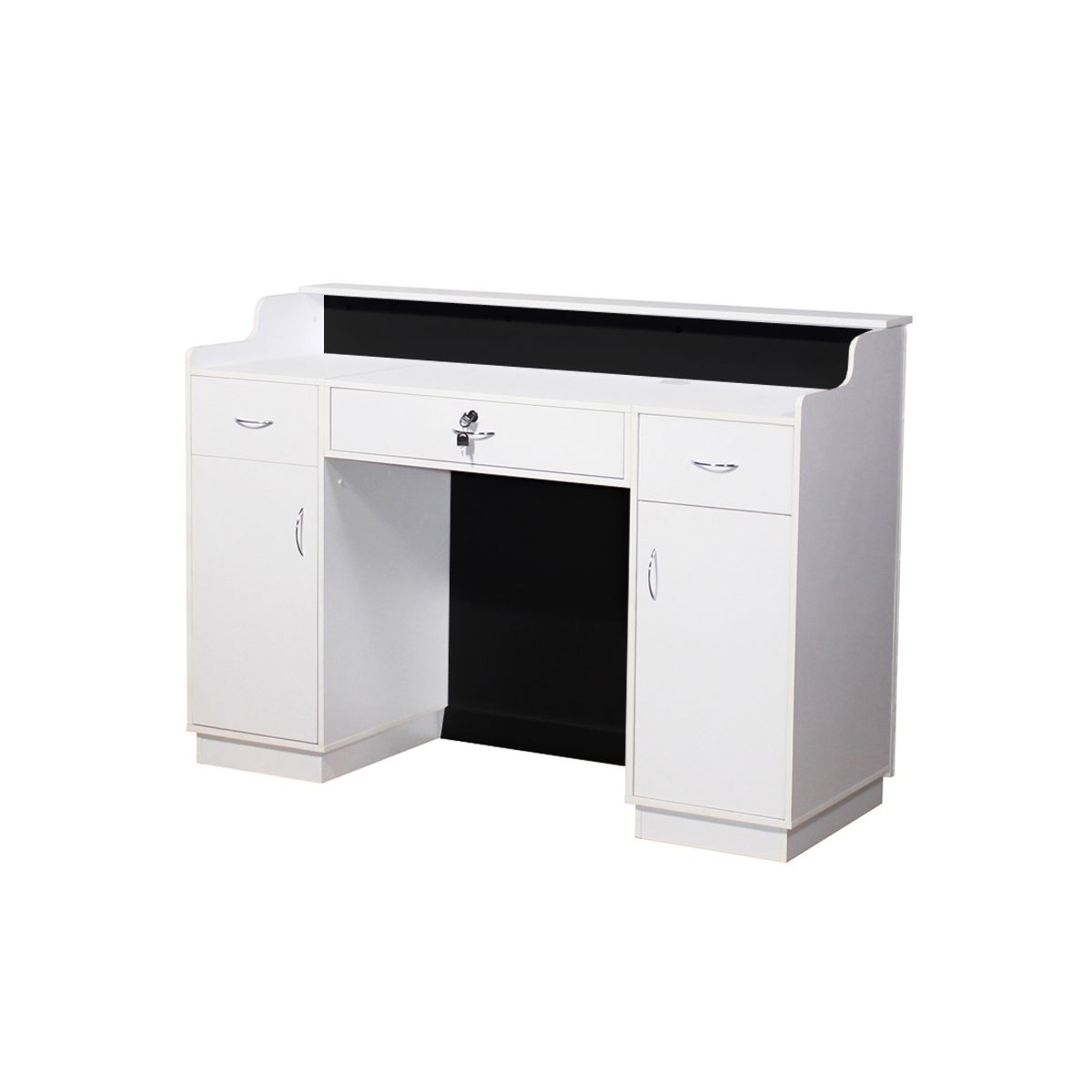 Deco Elizabeth Reception Desk 60'' - White/Red (clearance)