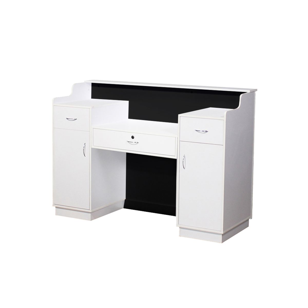 Deco Crystalli Reception Desk 60'' - White/Black (clearance)