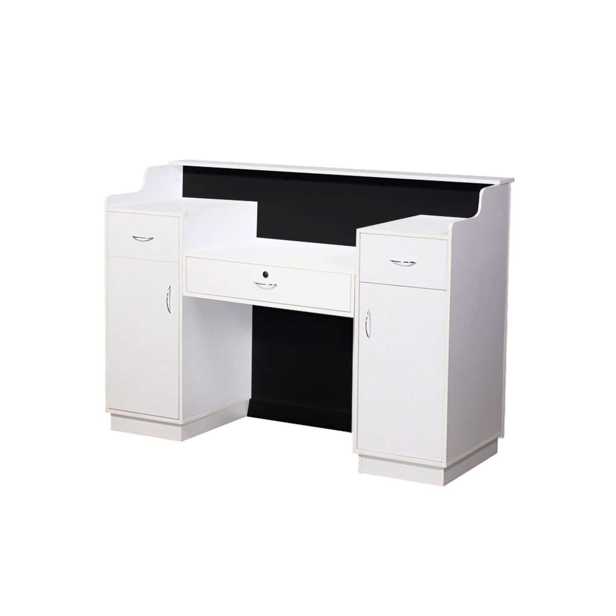 Deco Elizabeth Reception Desk 60'' - White/Red (clearance)