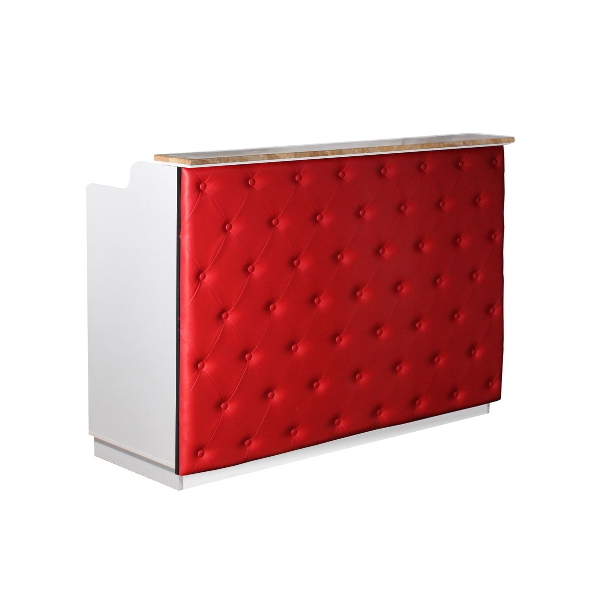 Deco Elizabeth Reception Desk 60'' - White/Red (clearance)