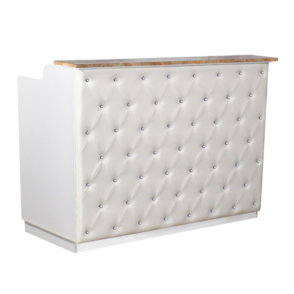 Deco Crystalli Reception Desk 60'' - White/White (clearance)