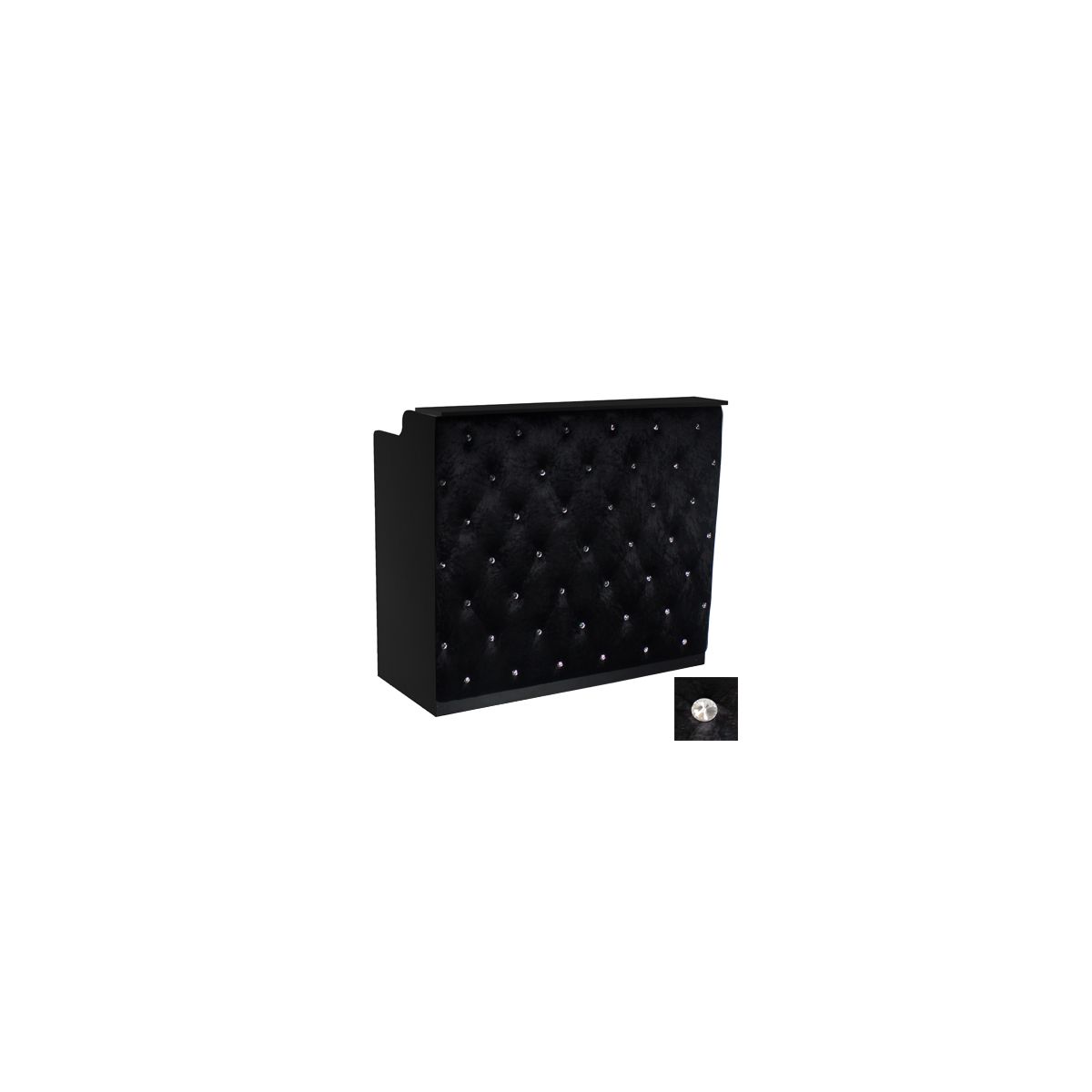 Deco Crystalli Velvet Reception Desk 48