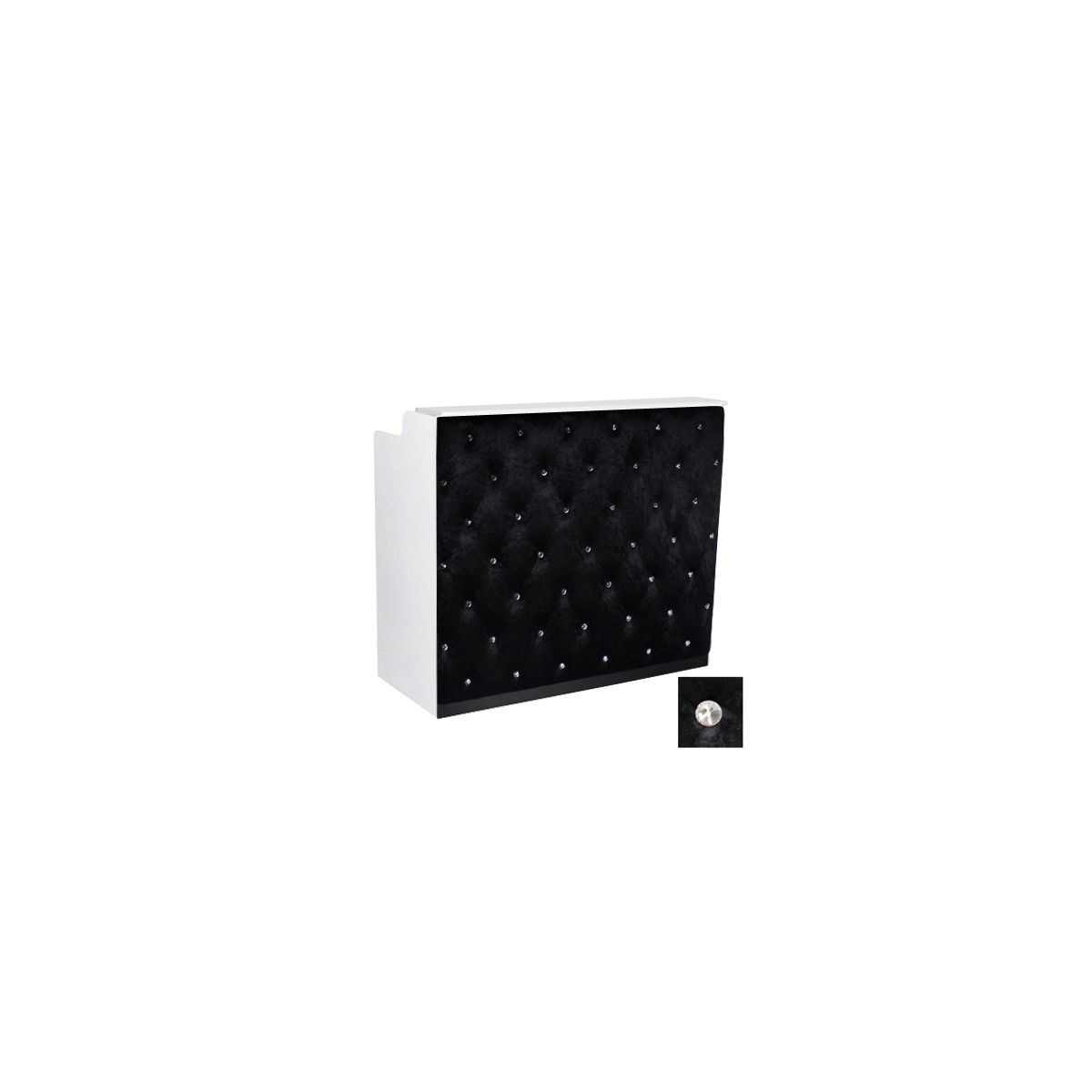 Deco Crystalli Velvet Reception Desk 48