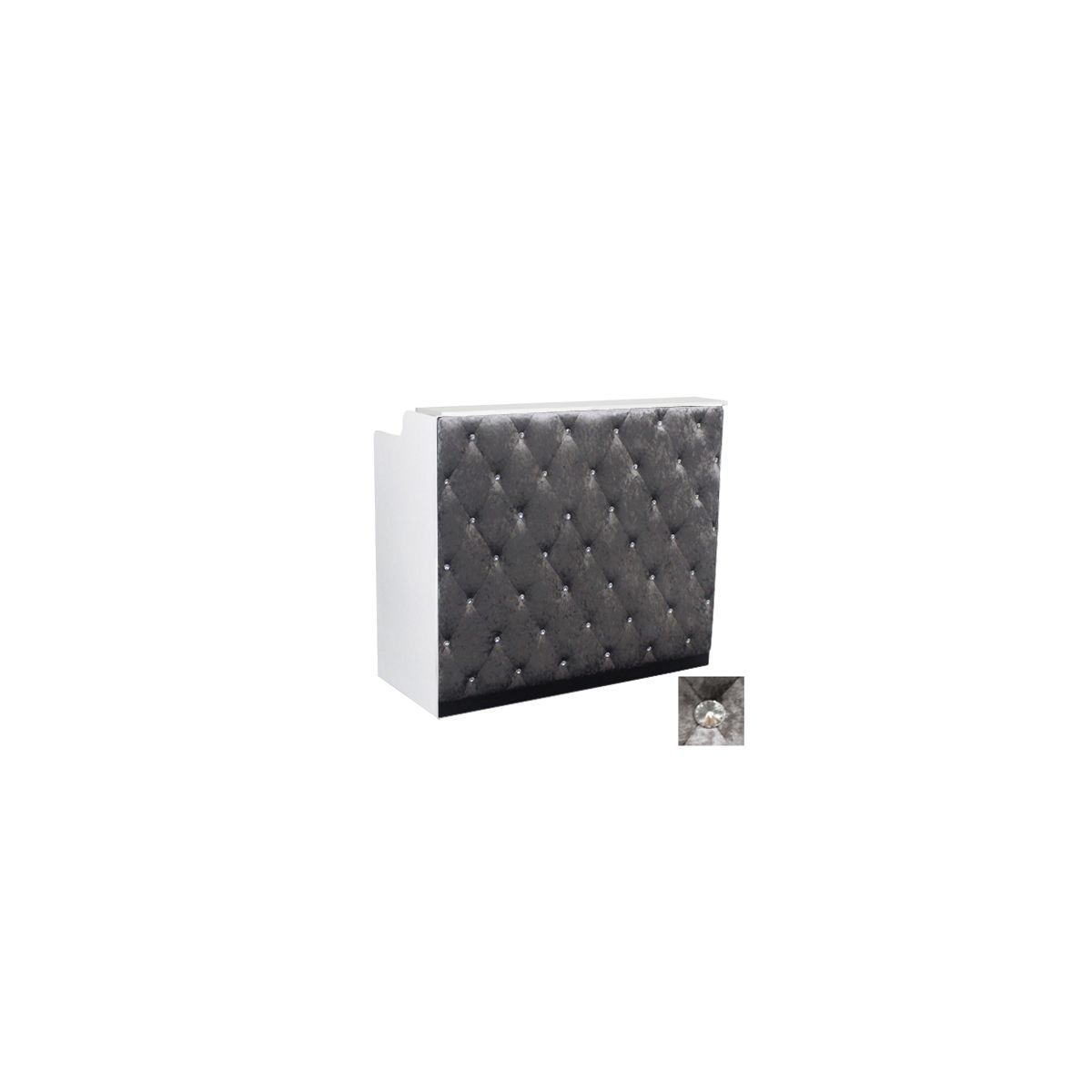 Deco Crystalli Velvet Reception Desk 48