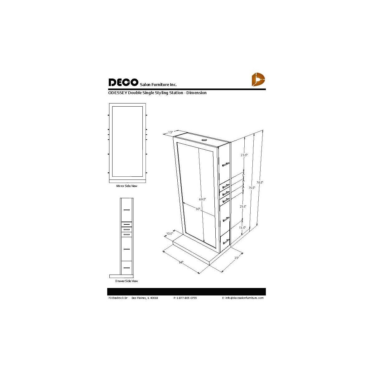 Deco Crystalli Single Side Styling Station