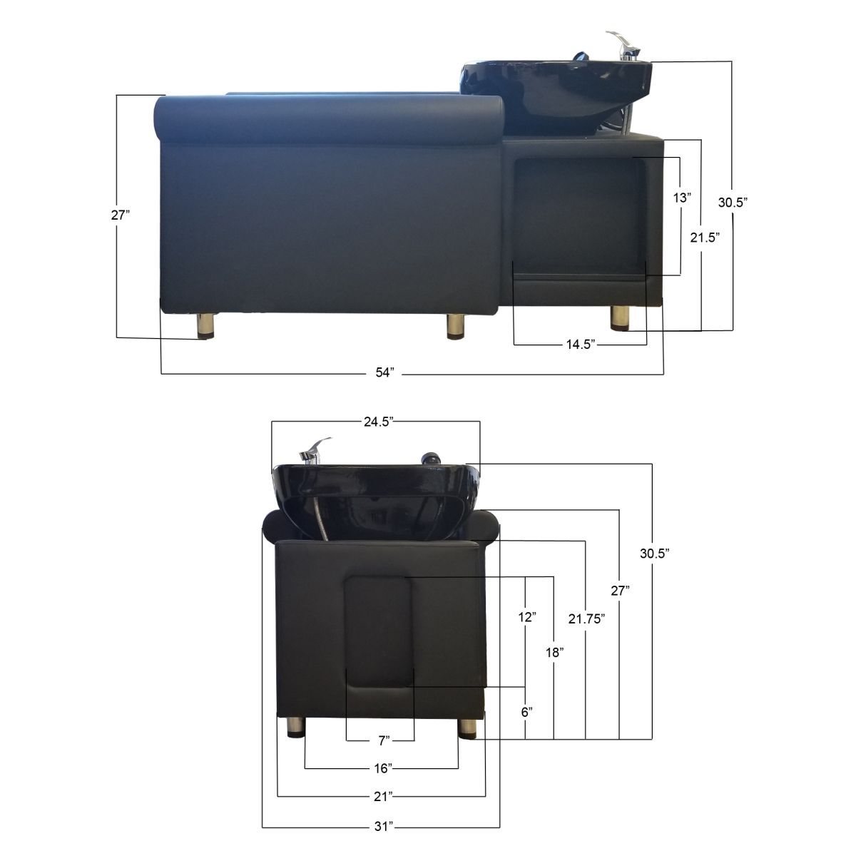 Deco Elizabeth Shampoo Bed Station