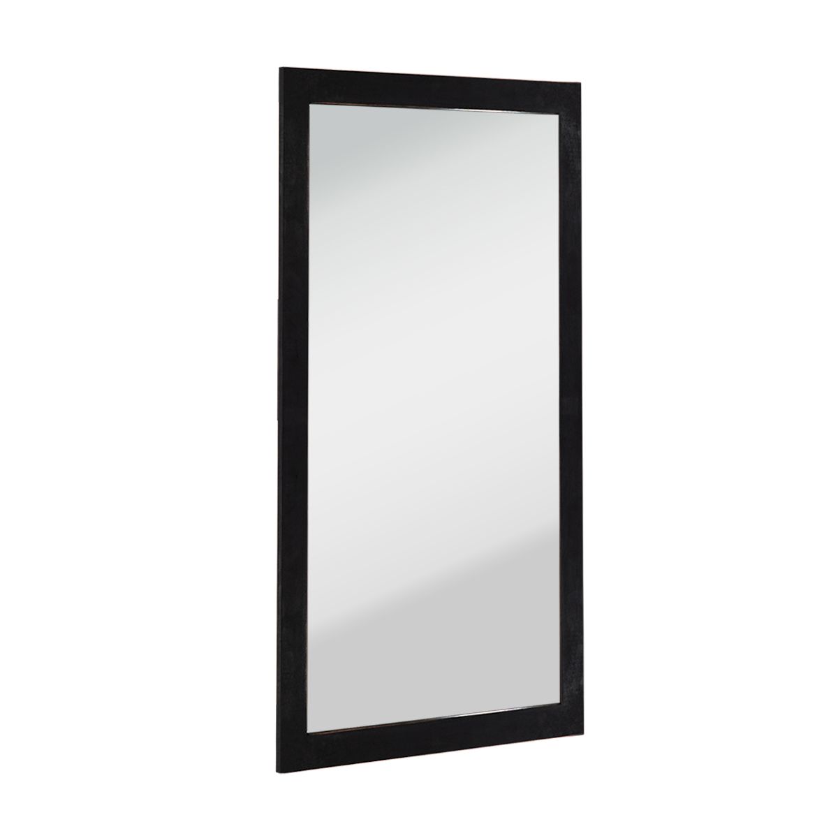 Deco Voltaire Wall Mount Mirror - Distressed Black