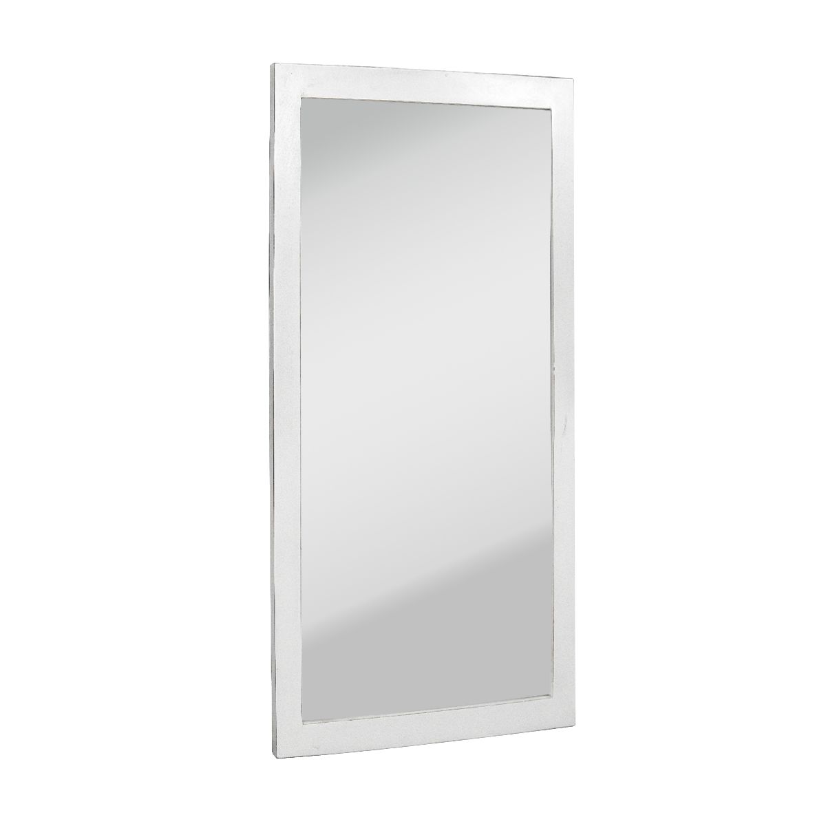 Deco Voltaire Wall Mount Mirror- Distressed White