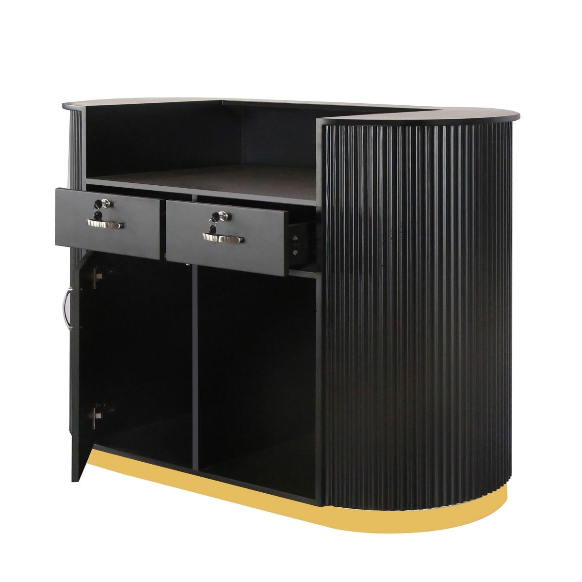 Deco Tinsley Tambour Reception Desk - 47