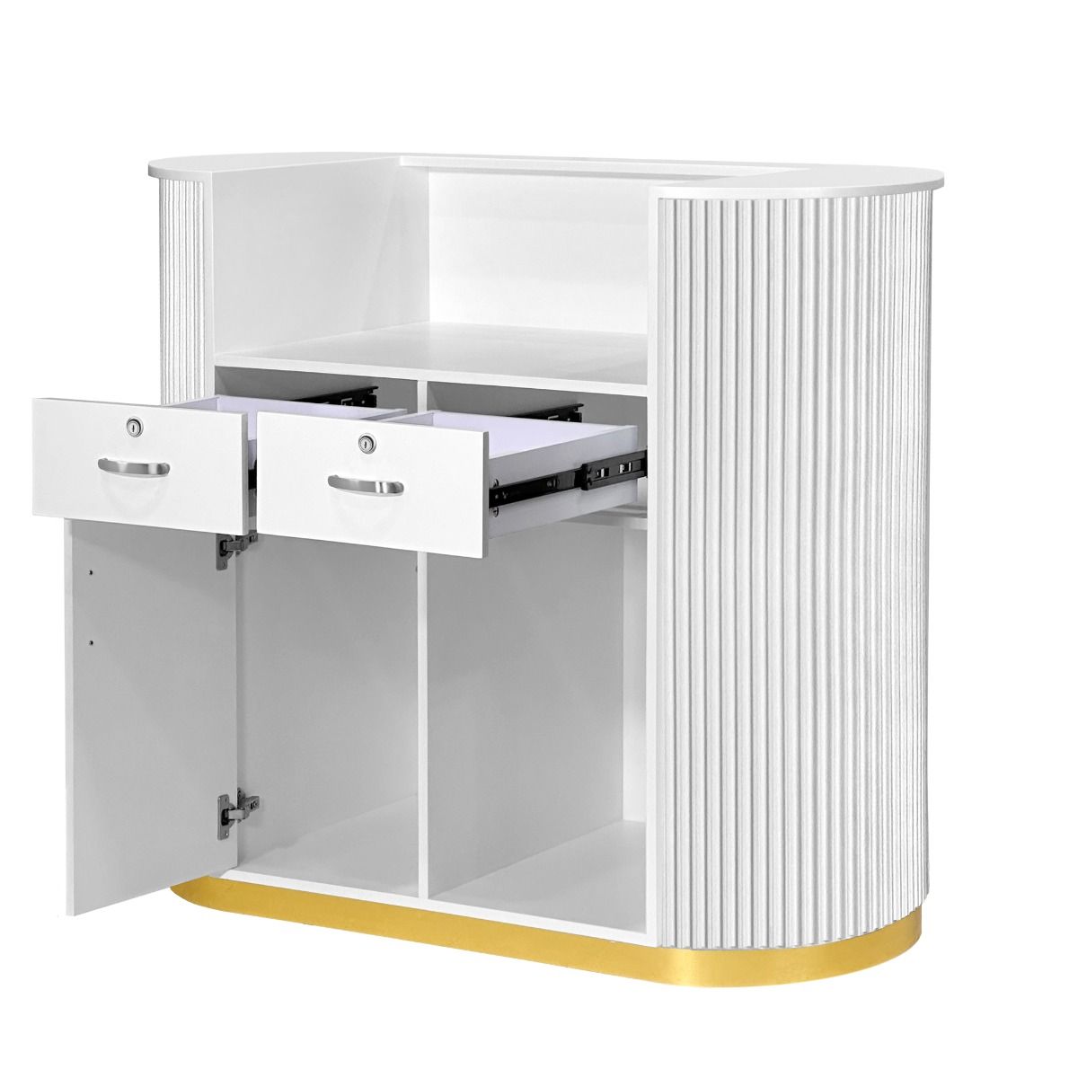 Deco Tinsley Tambour Reception Desk - 47