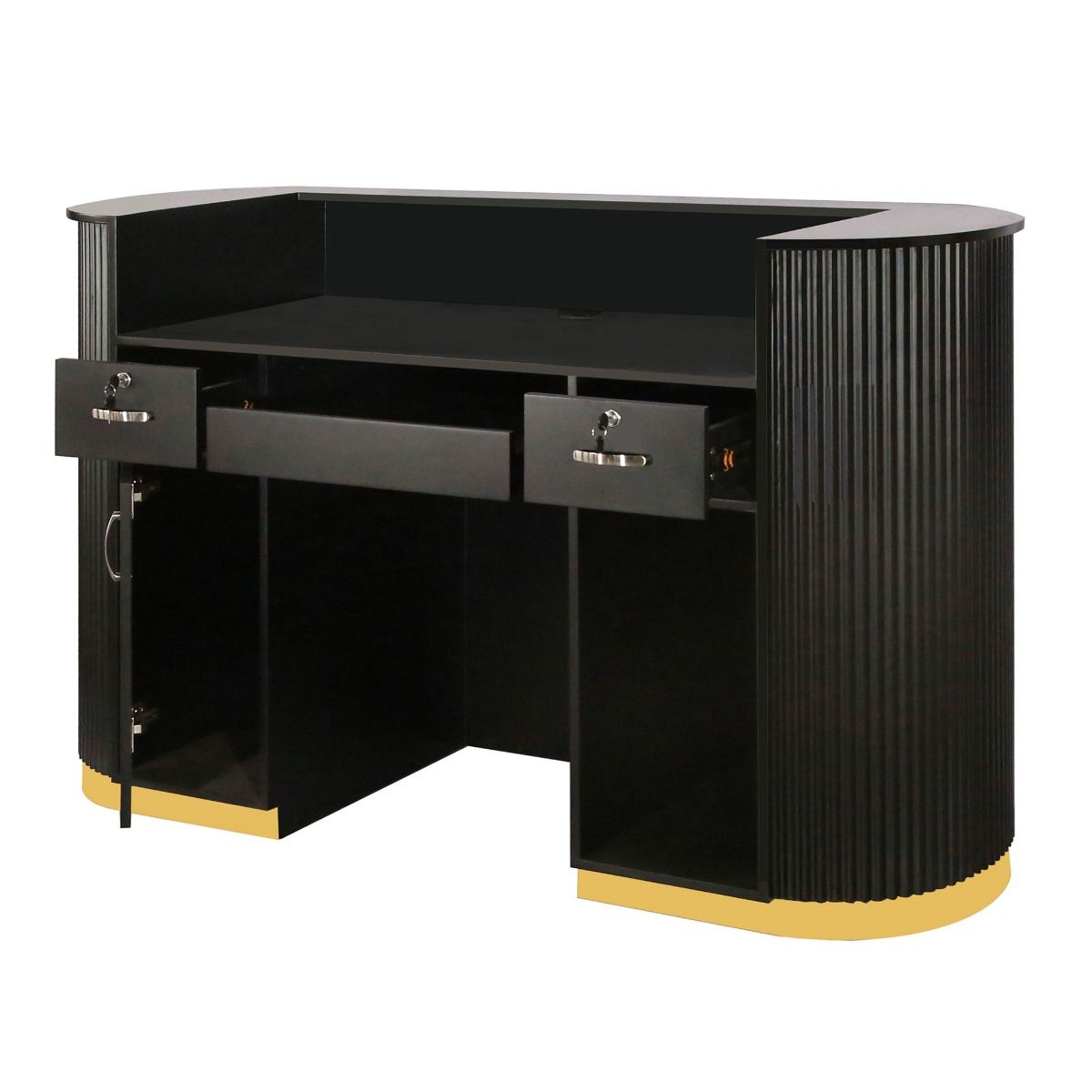 Deco Tinsley Tambour Reception Desk - 63