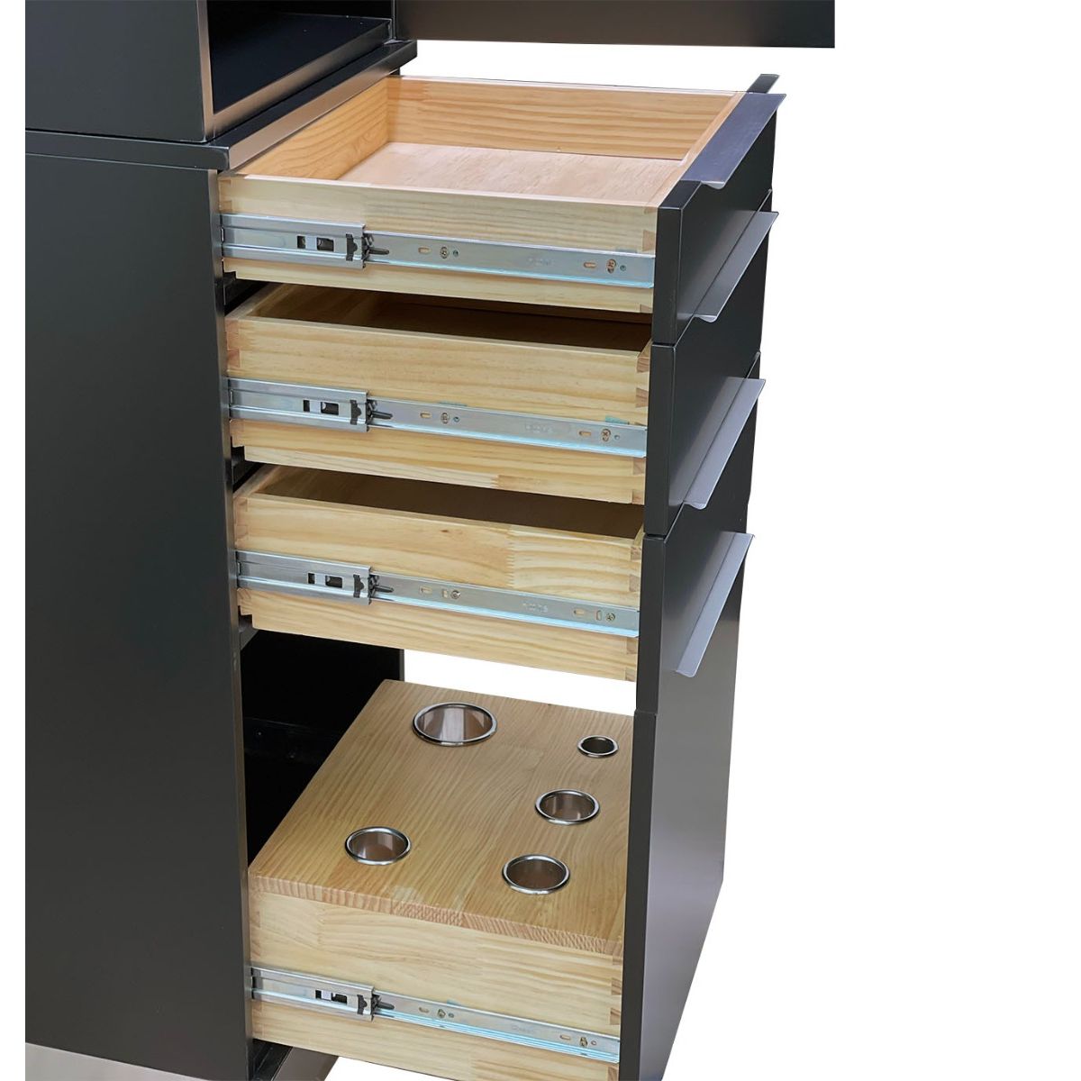 Deco Vitani Tower LED Styling Station - Black 