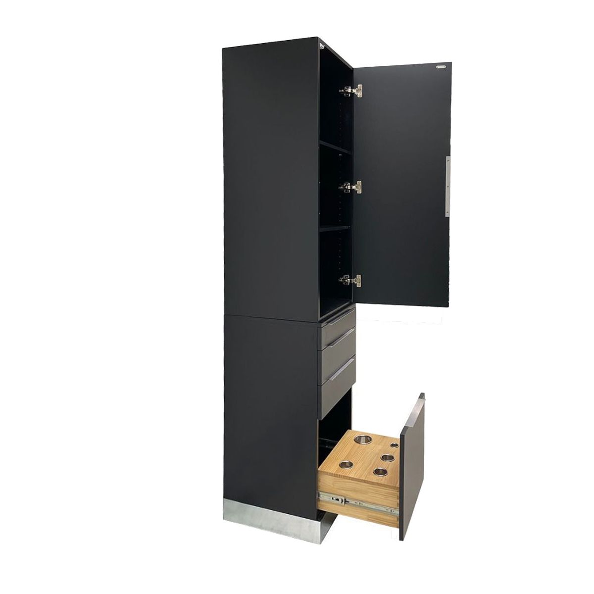 Deco Vitani Tower LED Styling Station - Black 