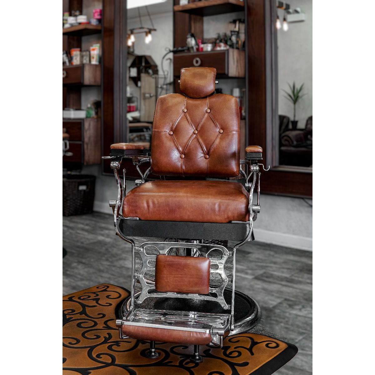 Deco Wellington Genuine Leather Barber Chair