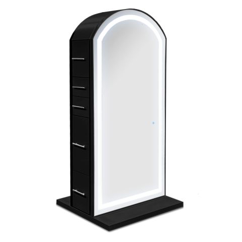 Deco Adara Double Sided LED Styling Station with Base - Black