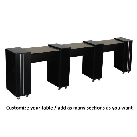DECO Adelle (Multi-Sections) Manicure Table - Black