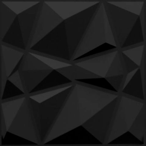 Deco 3D Wall Panel - Angular - Satin Black