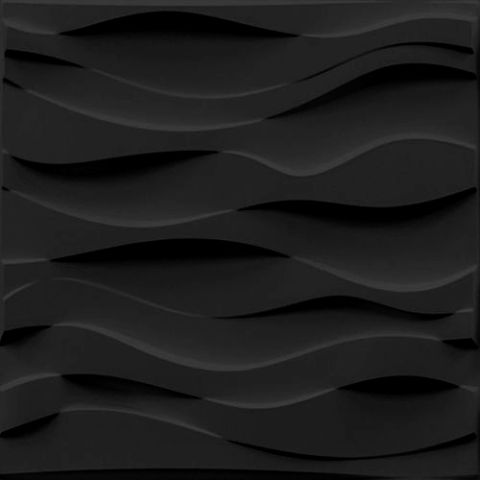 Deco 3D Wall Panel - Arabian Desert - Satin Black 
