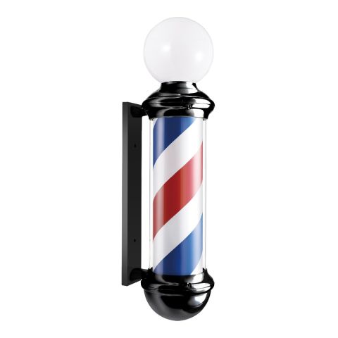 Deco Barber Pole - Globe Light - Black 