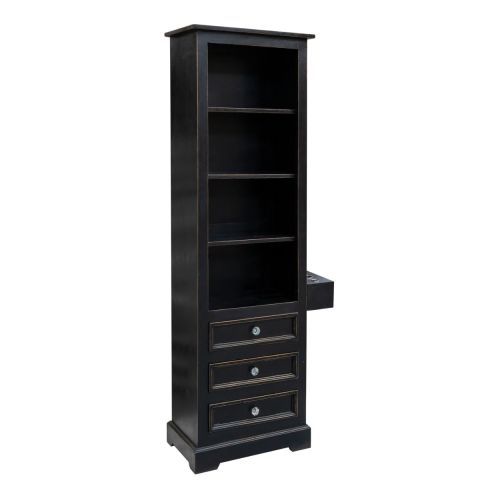 Deco Voltaire Tower - Distressed Black