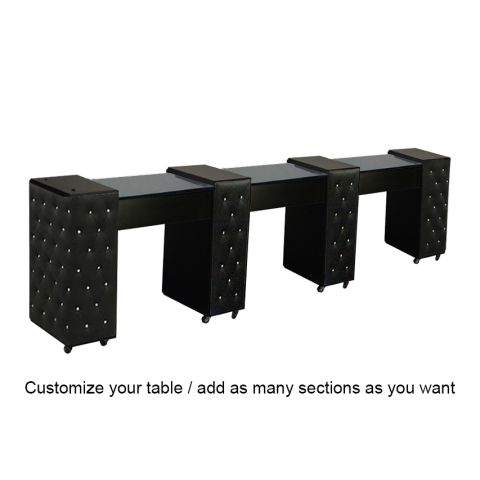 Deco Crystalli Aussi (Multi-Sections) Manicure Table - Black