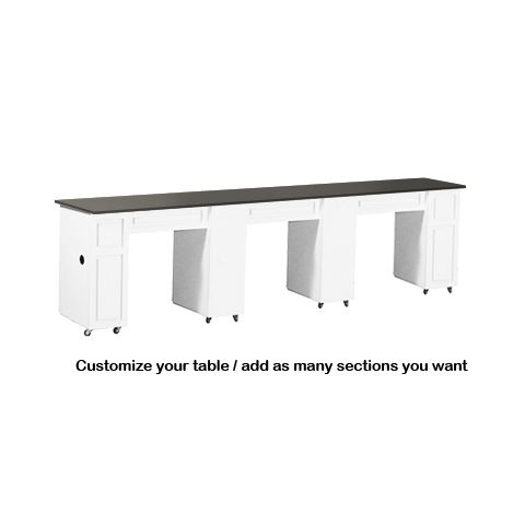  DECO Canterbury (Multi-Sections) Manicure Table Full Top - White