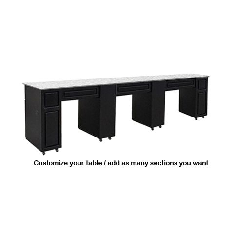  DECO Canterbury (Multi-Sections) Manicure Table Full Top - Black