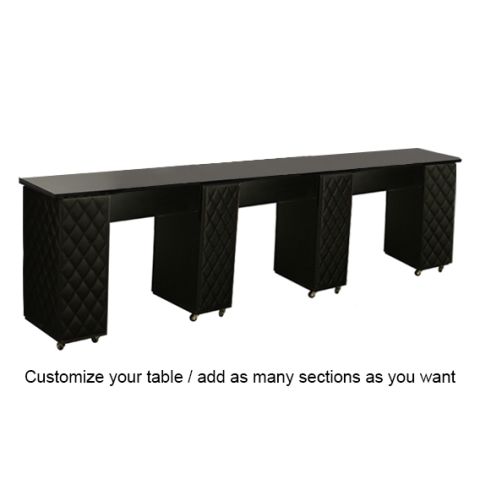 Deco Le Beau Aussi (Multi-Sections) Manicure Table Full Top - Black