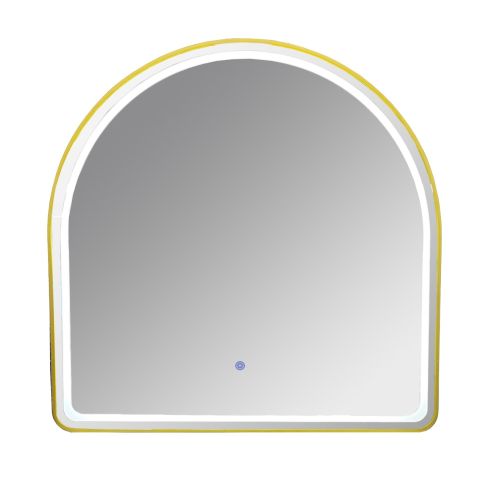 Deco Adara 42'' LED Mirror - Satin Gold 