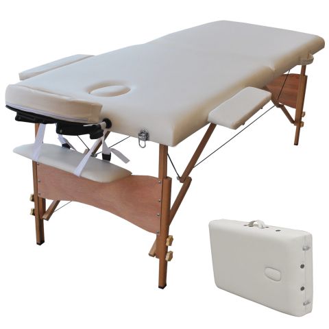 VMax Ecco Folding Massage Bed - Cream