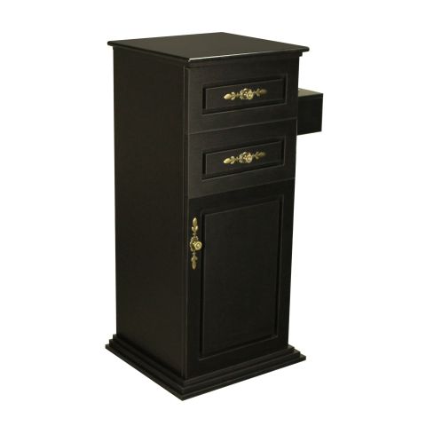 Deco Lancaster Side Cabinet with Granite Top - Black