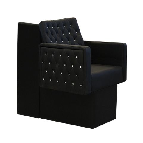 Deco Crystalli Hair Dryer Chair - Black 