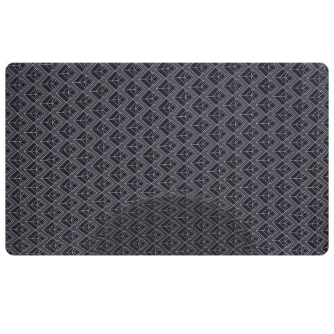 Deco Designer Series 2 Salon Mat - Black Rectangular / Semi Circle 3' x 5' x 1"