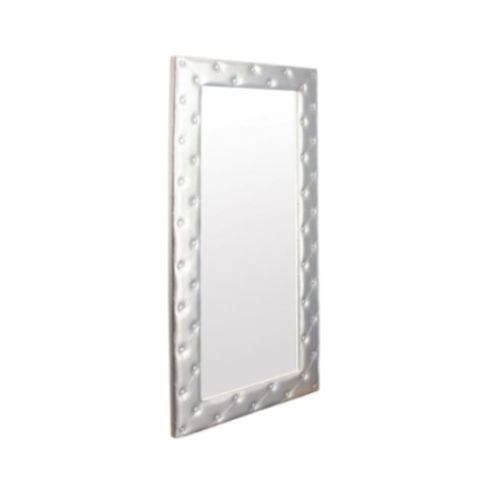 Deco Elizabeth Wall Mount Mirror - White/Silver