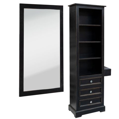 Deco Voltaire Styling Station - Distressed Black