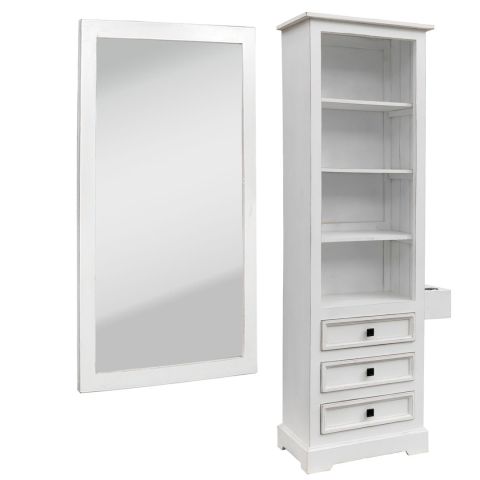 Deco Voltaire Styling Station - Distressed White