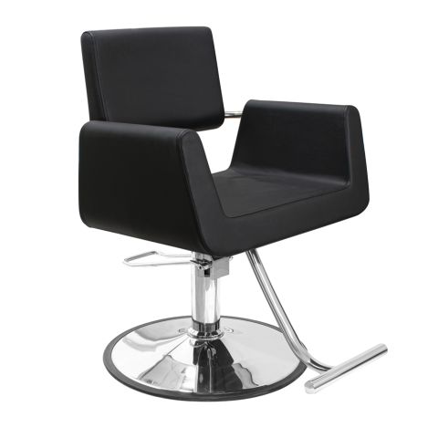 Salon styling chair with adjustable height and sleek design, perfect for a comfortable and stylish salon experience.
