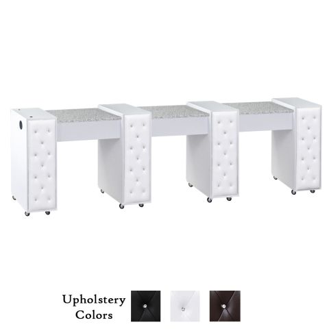 Deco Crystalli (Multi-Sections) Manicure Table - White